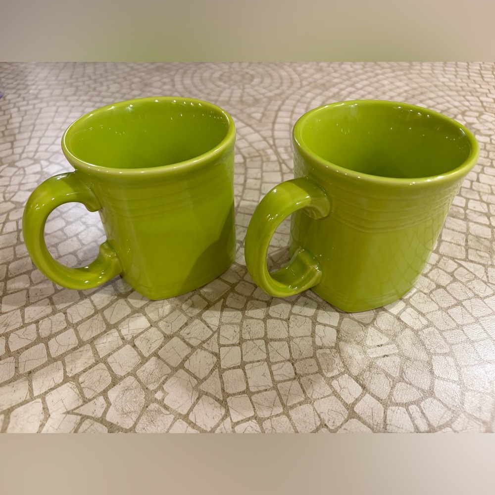 Fiesta D Handle Square Bottom Retired Mugs (2)